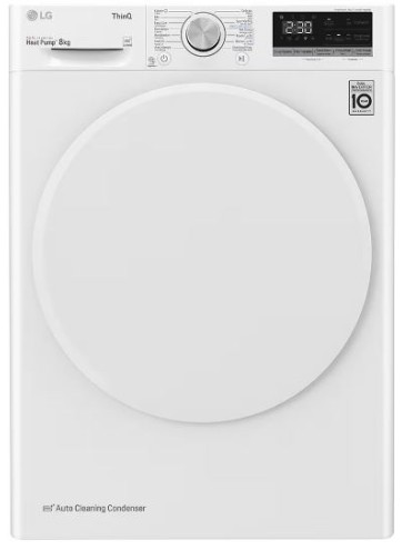 Huren: LG RH80V5AV0N 8 kg A++ warmtepompdroger 8 KG A-klasse