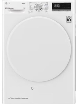 Huren: LG 8 KG Warmtepompdroger RH80V5AV0N