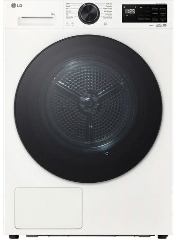 LG  RHX1009NWB – 9 kg -- Warmtepompdroger –Zelfreinigende condensor